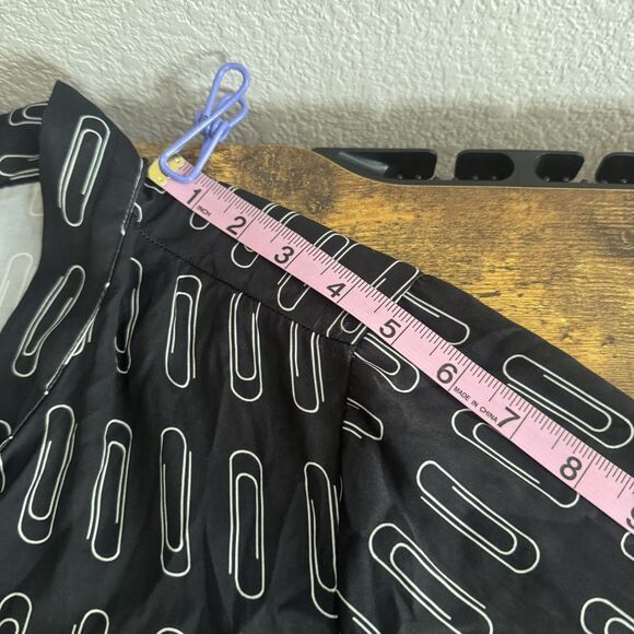 ModCloth Blouse Plus Sz 3X Bow Tie Neck Long Sleeve Rodeo Retro Preppy Western - Picture 13 of 14